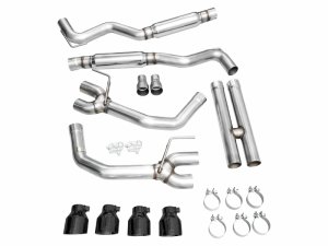Ford Mustang Performance Exhaust - AWE Tuning - Cat Back Track Edition - Diamond Black - 2024+